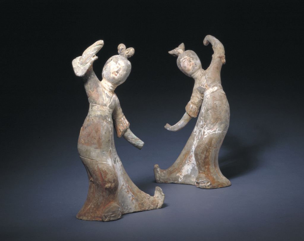 图片[1]-Pottery painted female dancers-China Archive